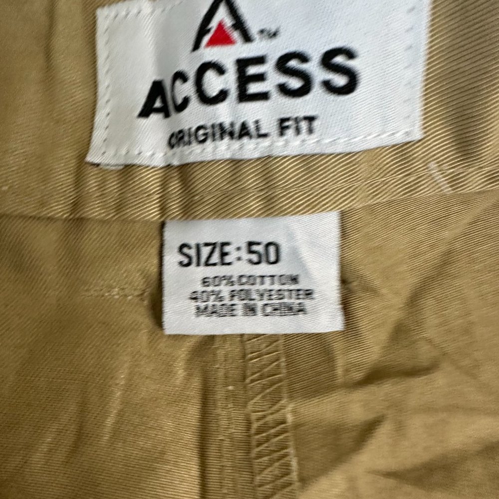 Access Original Fit Beige Belted Cargo Shorts Men's 50 - Picture 5 of 5